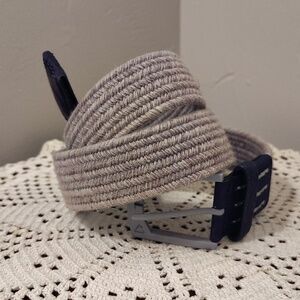 Cuater Braided Mens Belt Gray & Navy Golf